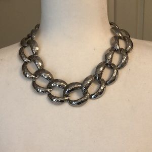 Silver-tone costume jewelry necklace